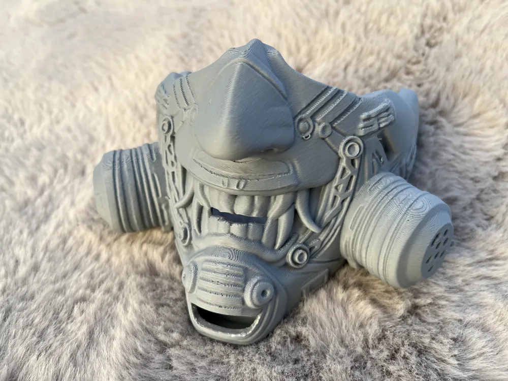 Cyber Samurai Oni Mask, D