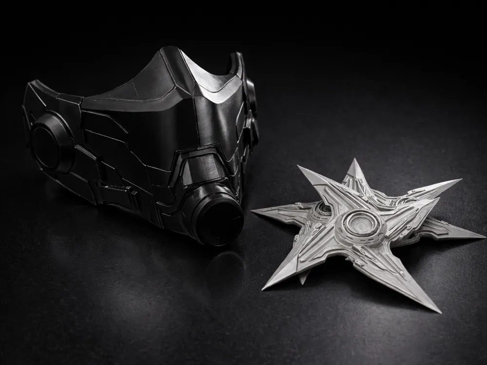Cybernetic Ninja Mask and Stars