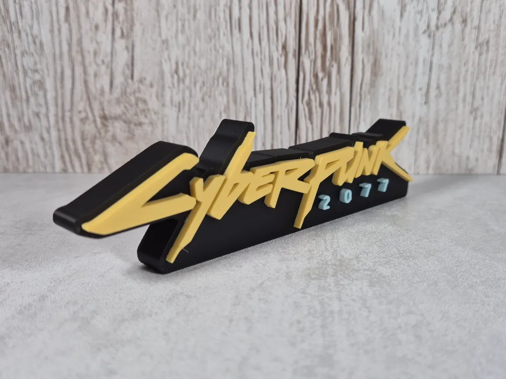 Cyberpunk Desk Sign, Futuristic Game Logo, photo 2 of 4 - Brand & Logo Signs, Cyberpunk 2077