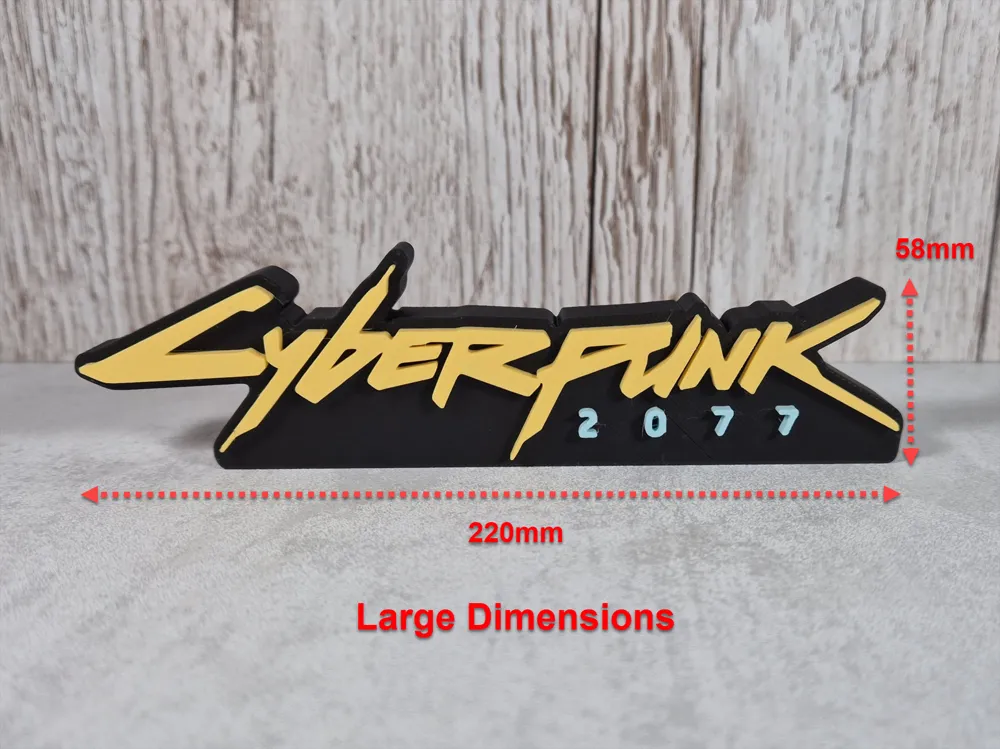 Cyberpunk Desk Sign, Futuristic Game Logo, photo 4 of 4 - Brand & Logo Signs, Cyberpunk 2077
