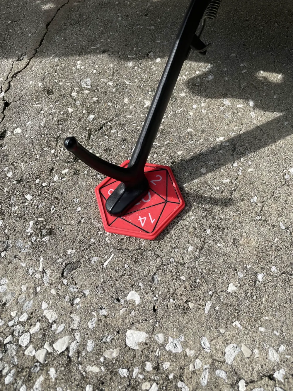 D20 Motorcycle Kickstand Puck, photo 3 of 4 - D20 Motorcycle Kickstand Puck Board Games & Tabletop
