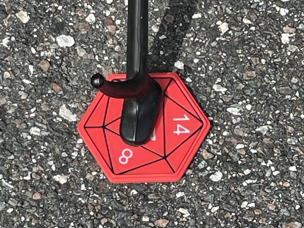 D20 Motorcycle Kickstand Puck - Dice, in stock