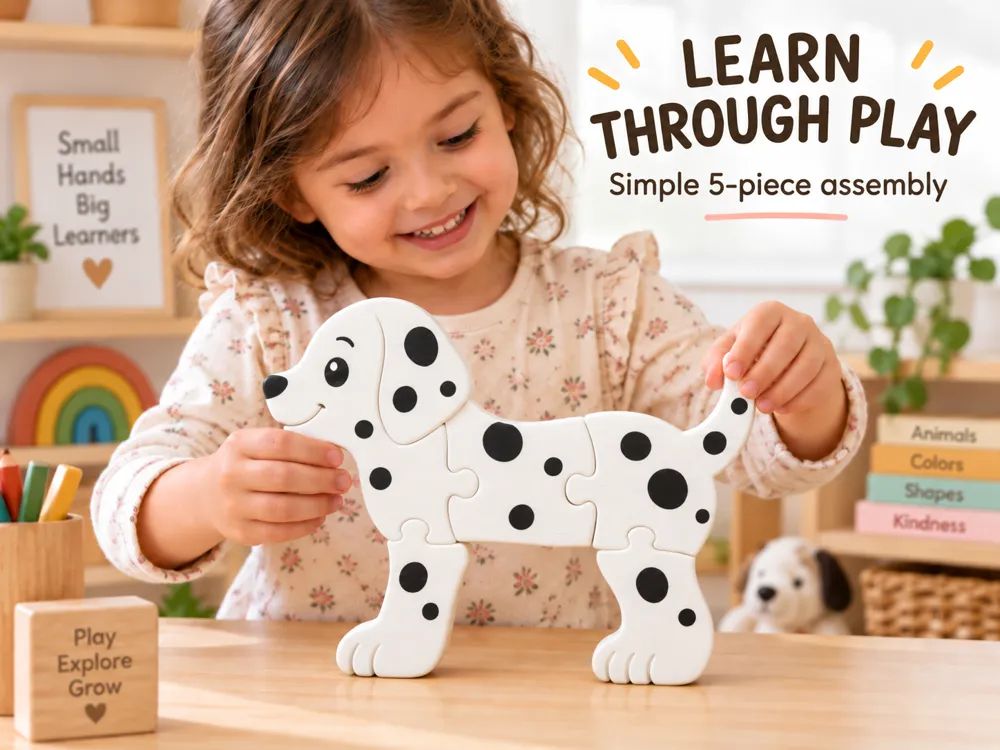 DALMATA Puzzle 3D, Stile Montessori per Bambini, photo 2 of 4 - DALMATA Puzzle 3D, Stile Montessori per Bambini Toys, Games & Hobbies