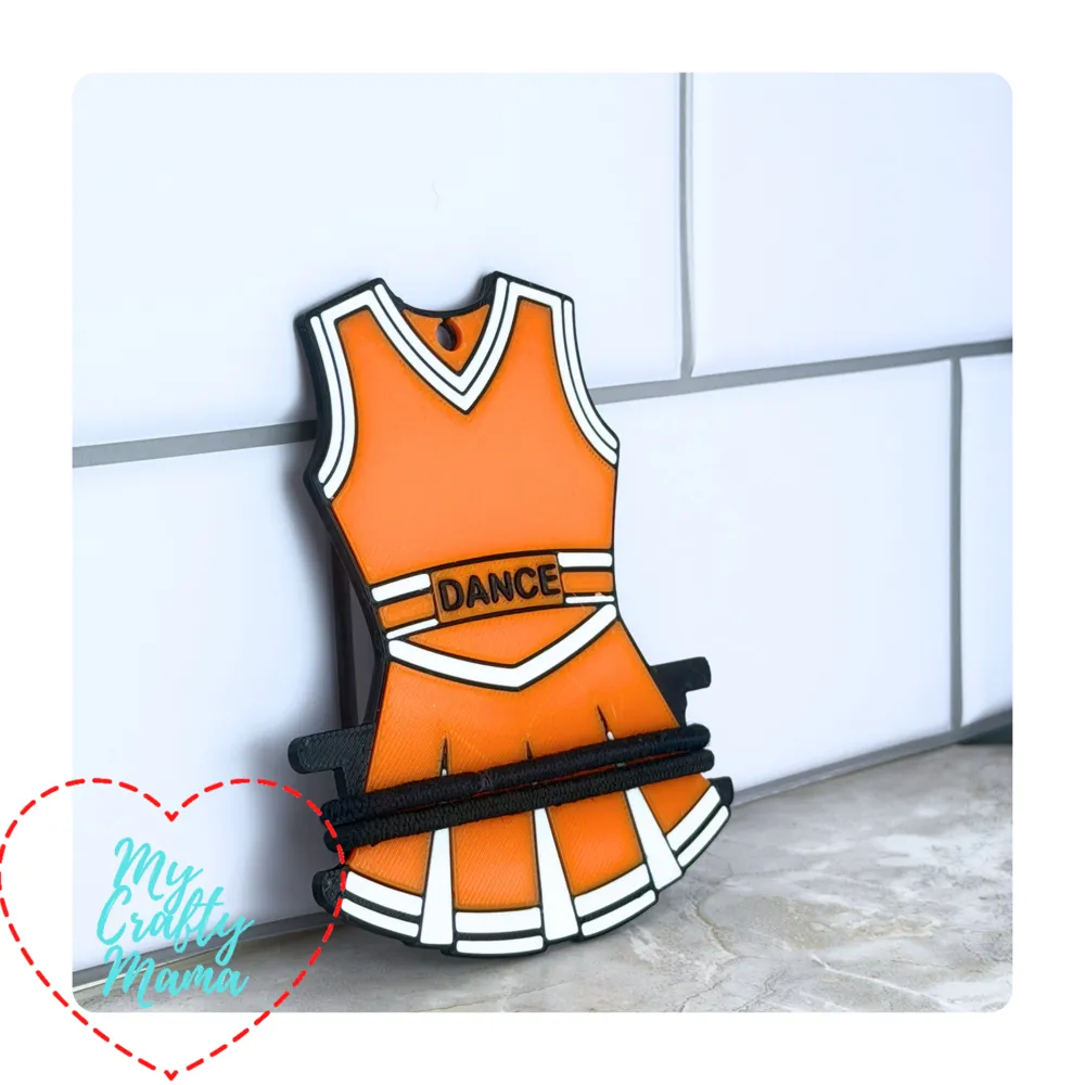 Dance Outfit 3 Hair Tie Holder Keychain, photo 2 of 4 - Dance Outfit 3 Hair Tie Holder Keychain Fashion