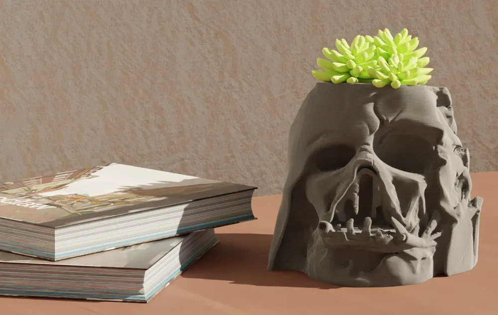Darth Vader Melted Mask - Star Wars Pot Plant