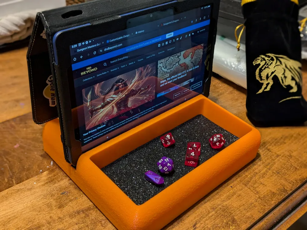 D&D Tablet Stand and Dice Tray - Dice Trays & Rolling Trays, in stock