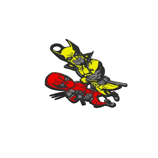 Deadpool & Wolverine - Keychain for backpack, photo 4 of 4 - Deadpool & Wolverine - Keychain for backpack Art