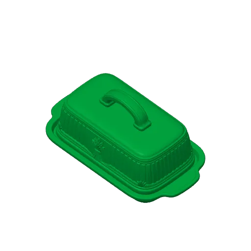 Decorative Butter Dish with Covered Lid, photo 3 of 3 - Decorative Butter Dish with Covered Lid Miniatures