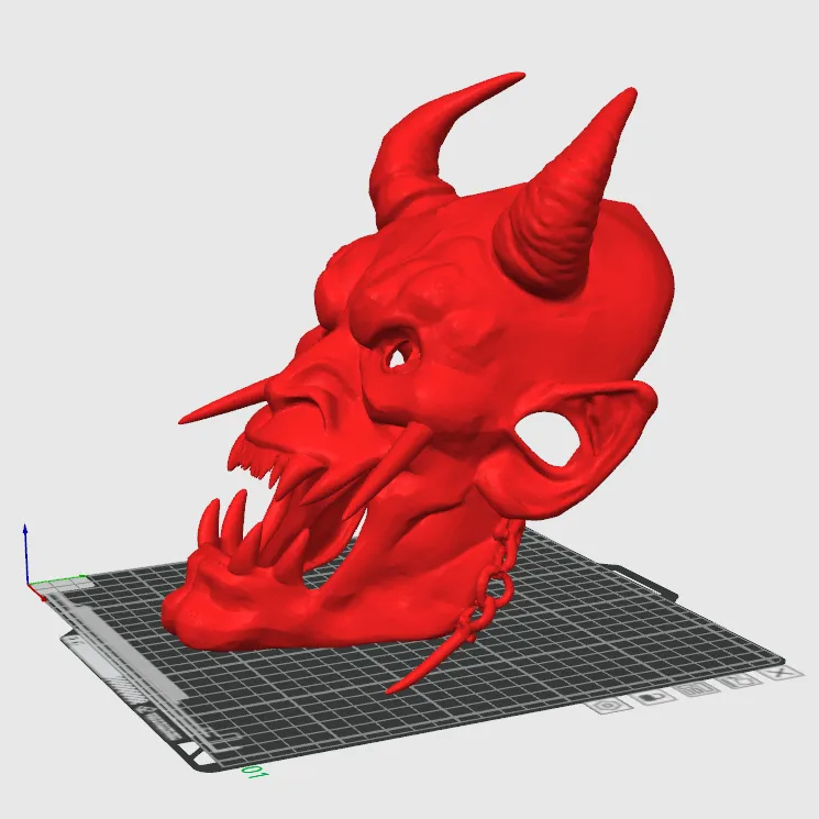 Demon oni Mask, photo 2 of 4 - Demon oni Mask Props & Cosplay