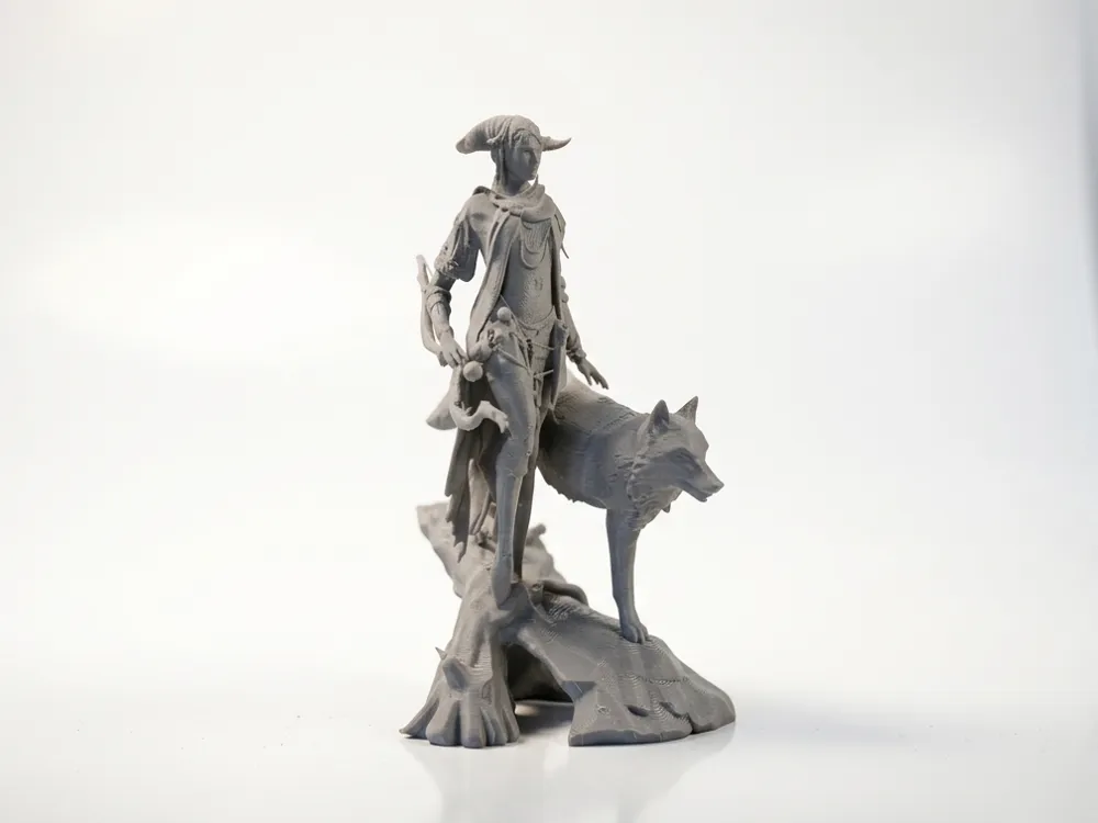 Demon Wolf Sculpture Fantasy Mythology, photo 2 of 3 - Demon Wolf Sculpture Fantasy Mythology Figurines & Collectibles