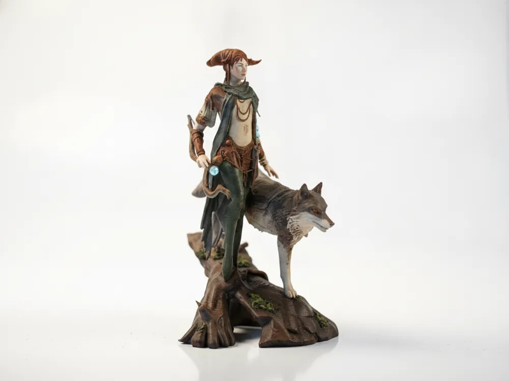 Demon Wolf Sculpture Fantasy Mythology - Mythology & Gods, in stock