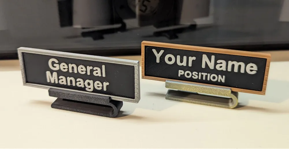 Desk Base for SimpleTag Nametag, another view - Desk Organizers, desk stand
