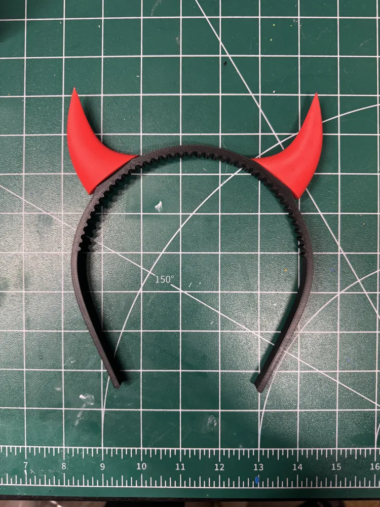 Devil horns V2 - Modular Costume headband, photo 2 of 4 - Devil horns V2 - Modular Costume headband Jewellery & Accessories