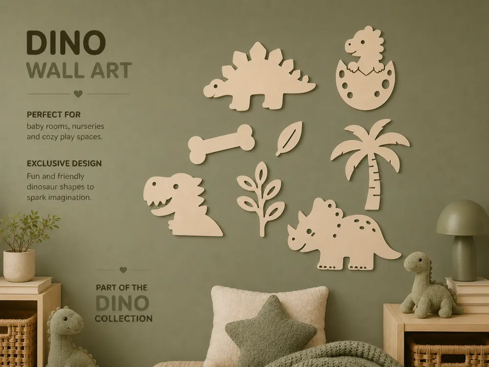 Dino wall art pack 1, photo 4 of 4 - Dino wall art pack 1 Household