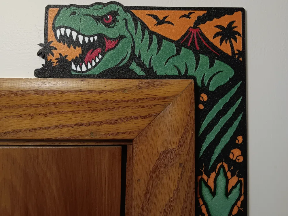 Dinosaur Door corner/ Kids room decor