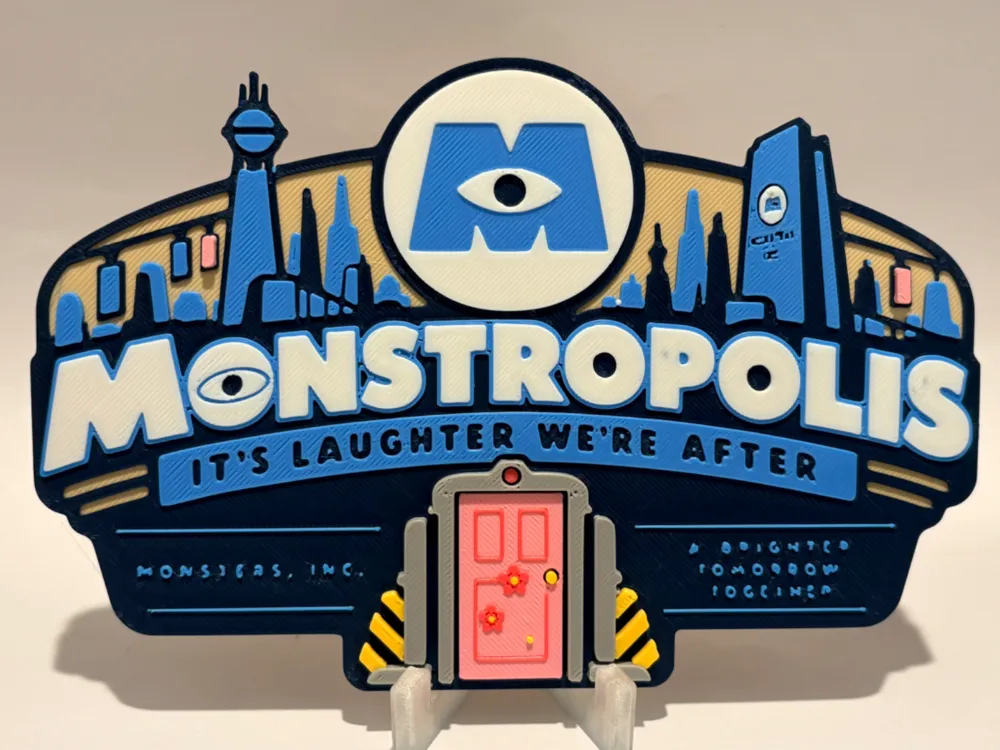 Disney's Monstropolis Inspired Sign - Gaming & Pop Culture Signs, in stock