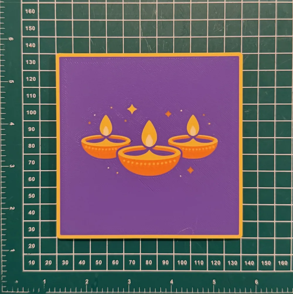 Diwali Diyas Magnet, Dispenser Face, photo 4 of 4 - Diwali Diyas Magnet, Dispenser Face Spiritual & Festive