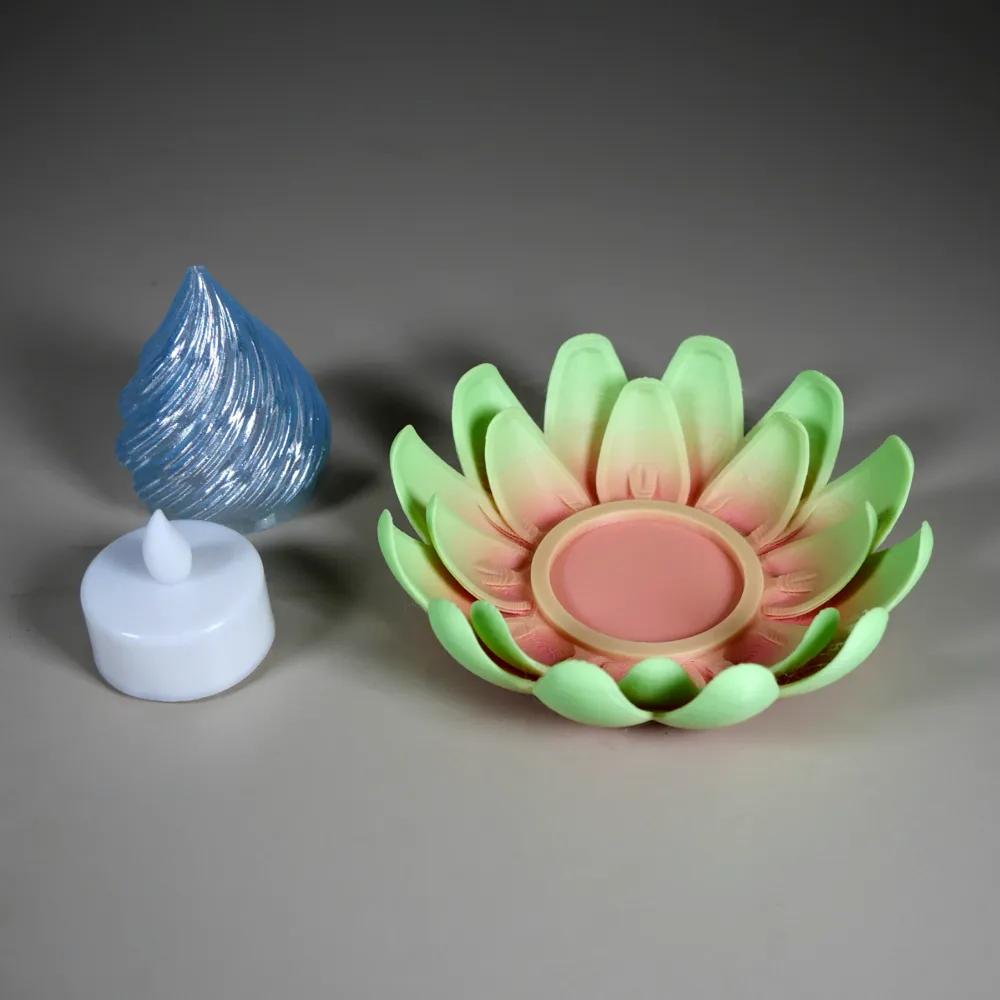 Diwali Flower Flame Tealight, photo 3 of 4 - Diwali Flower Flame Tealight Household