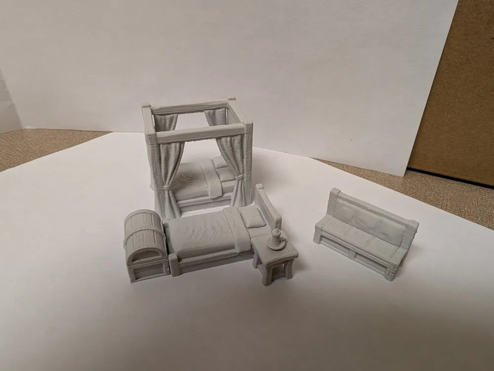 DnD Bedroom scatter terrain miniatures (set of 5), photo 4 of 4 - DnD Bedroom scatter terrain miniatures (set of 5) Miniatures