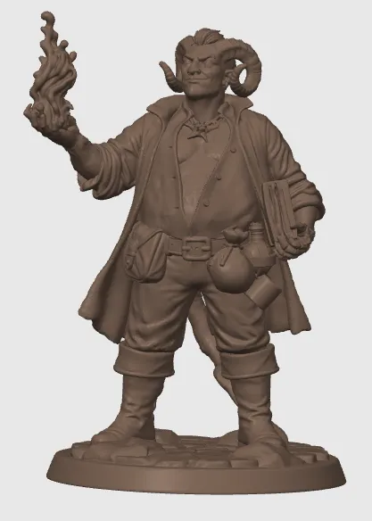 DnD cubby Tiefling Warlock, photo 2 of 4 - DnD cubby Tiefling Warlock Miniatures