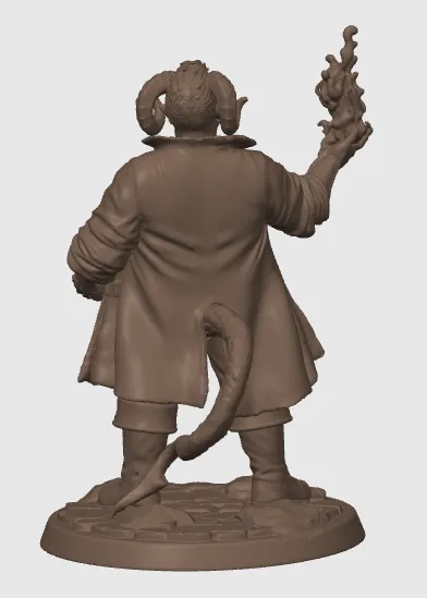 DnD cubby Tiefling Warlock, photo 3 of 4 - DnD cubby Tiefling Warlock Miniatures