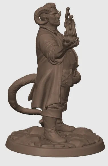DnD cubby Tiefling Warlock, photo 4 of 4 - DnD cubby Tiefling Warlock Miniatures