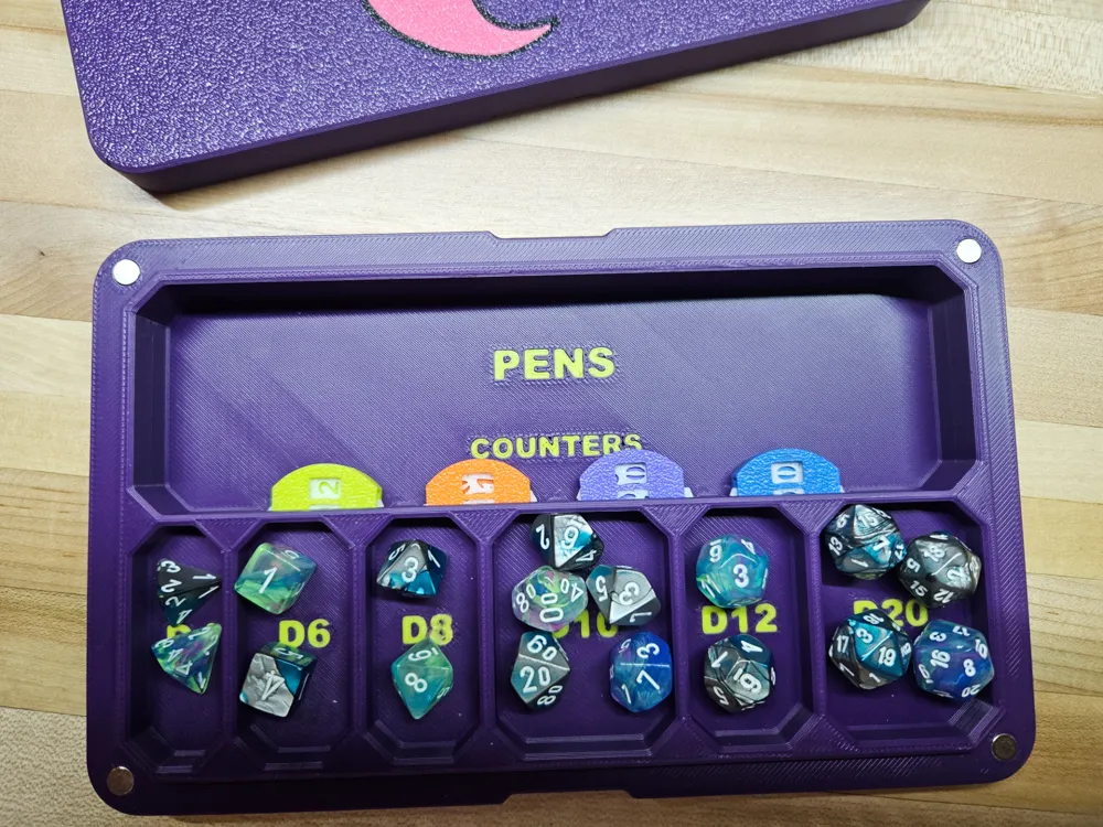 DnD Mini dices set case, with pens and tray, photo 3 of 4 - DnD Mini dices set case, with pens and tray Hobby & DIY
