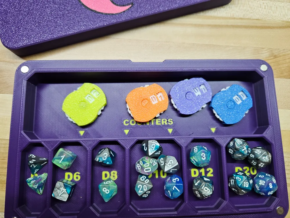 DnD Mini dices set case, with pens and tray, photo 4 of 4 - DnD Mini dices set case, with pens and tray Hobby & DIY