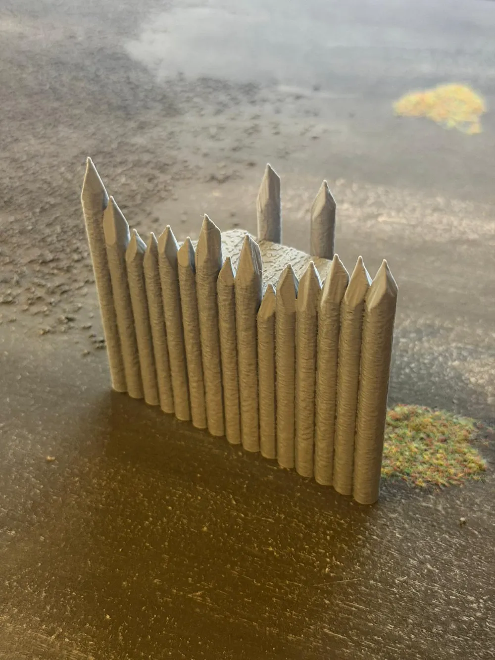 DND - Tabletop - Wooden Palisade Corner, photo 3 of 4 - DND - Tabletop - Wooden Palisade Corner Miniatures