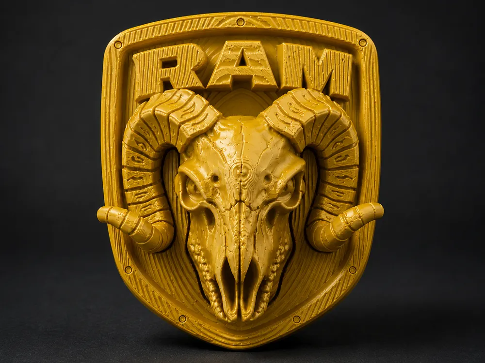 Dodge Ram Skull Tailgate Emblem