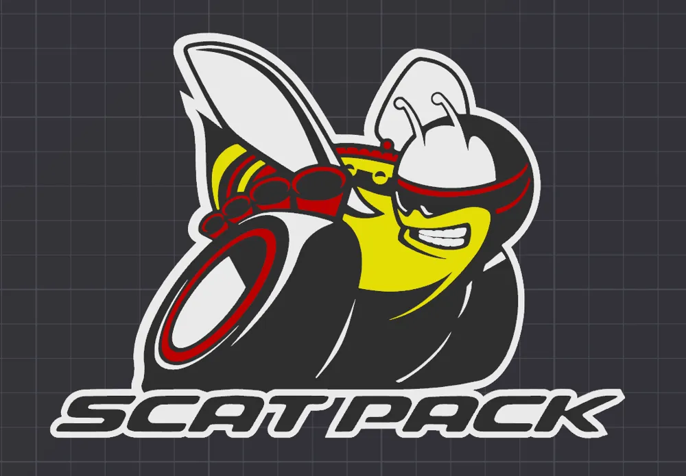Dodge Scat Pack Emblem, photo 3 of 4 - Car Badges & Emblems, scatpack
