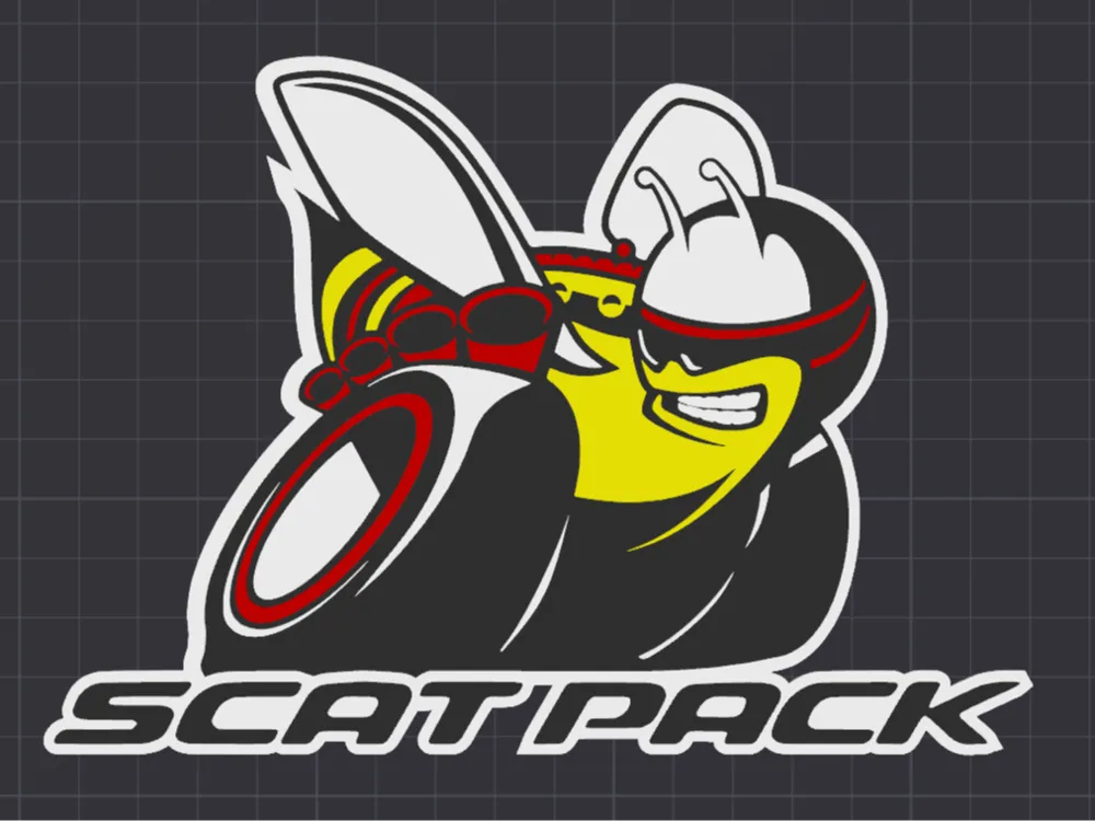 Dodge Scat Pack Emblem, another view - Car Badges & Emblems, logo