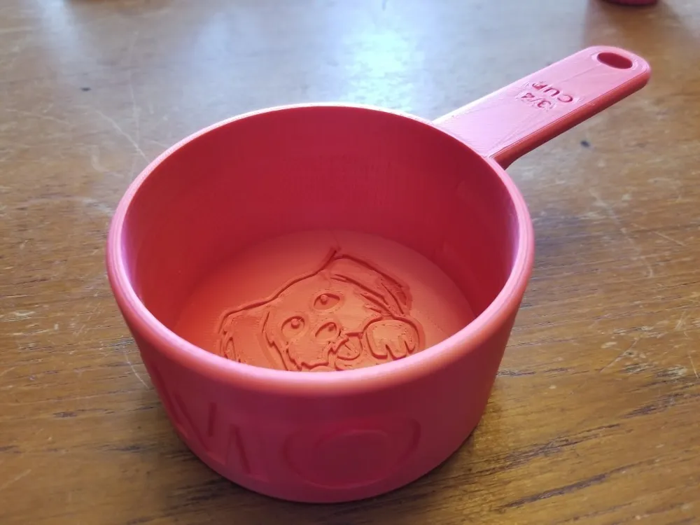 Dog Food Measuring Cup (3/4 cup) - Parametric F360