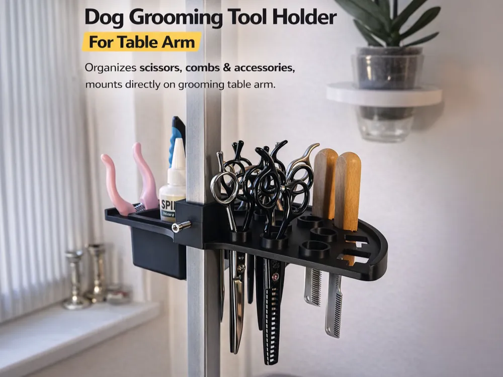 Dog Grooming Tool Holder for Table Arm