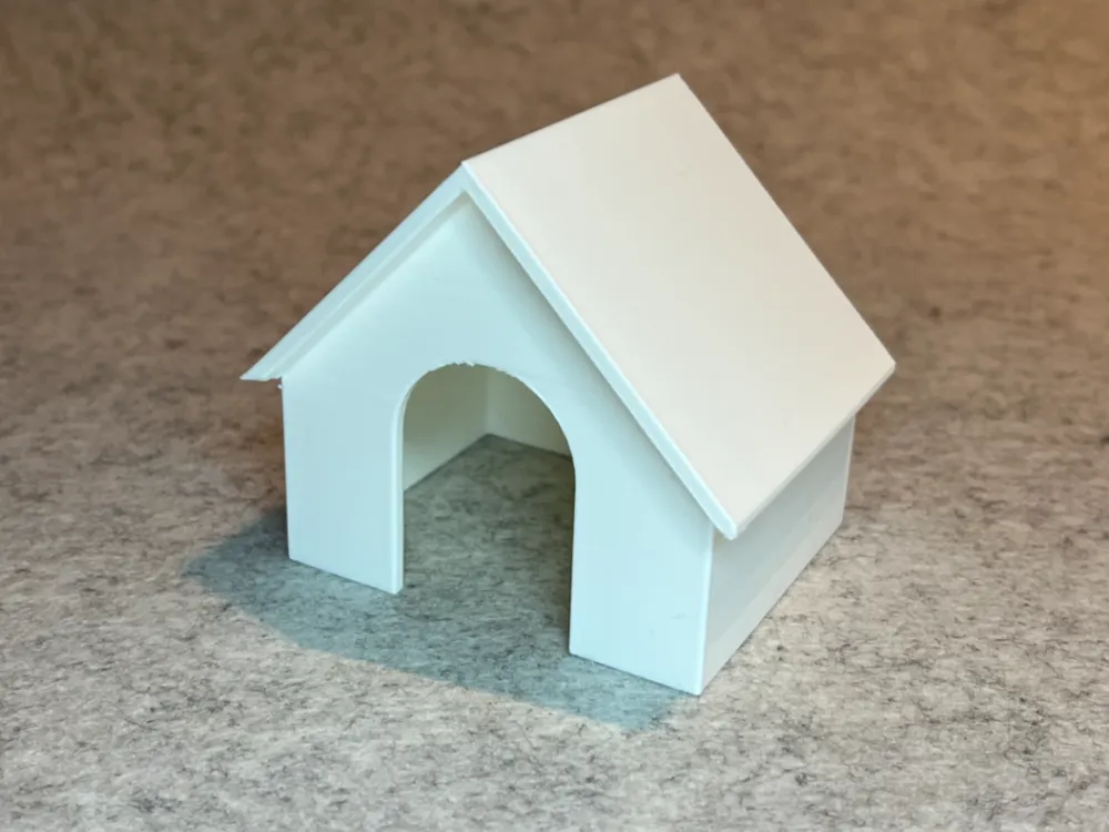 Dog house for dollhouse miniature house scale 1:18