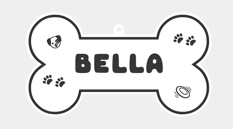 Dog House Sign BELLA, photo 3 of 4 - Dog House Sign BELLA Home Decor Items