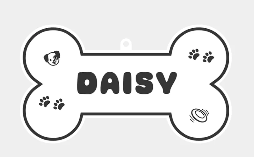 Dog House Sign DAISY, photo 4 of 4 - Dog House Sign DAISY Home Decor Items