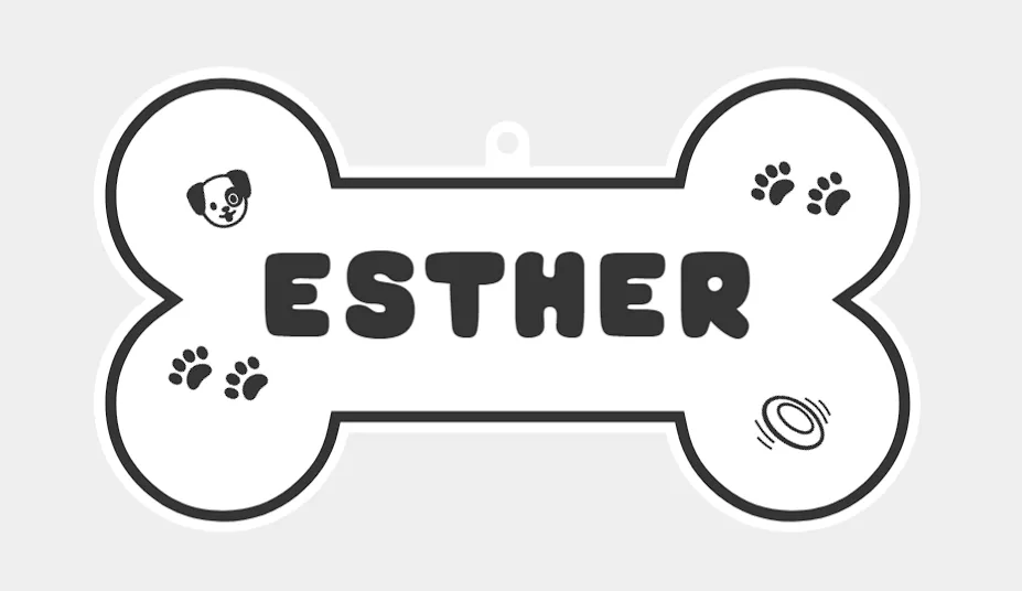 Dog House Sign ESTHER, photo 4 of 4 - Dog House Sign ESTHER Home Decor Items