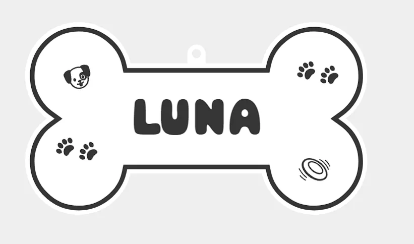 Dog House Sign LUNA, photo 3 of 4 - Dog House Sign LUNA Home Decor Items