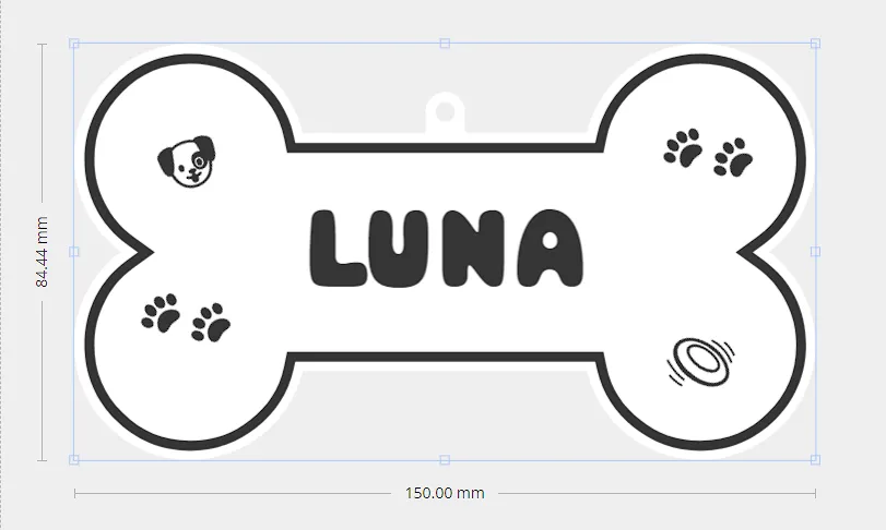 Dog House Sign LUNA, photo 4 of 4 - Dog House Sign LUNA Home Decor Items