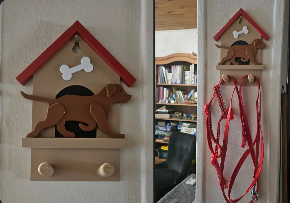 Dog or cat or ferret lead leash holder, photo 2 of 4 - Leash & Poop-bag Holders, cute