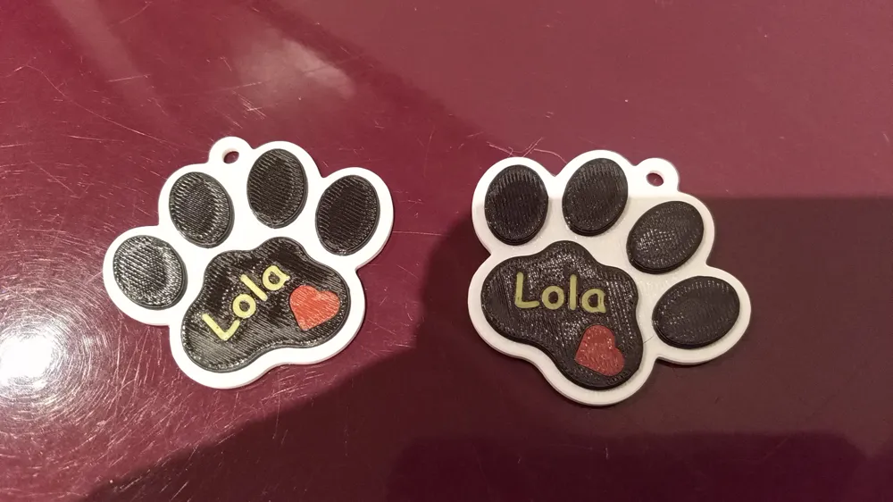 Dog paw Keychain with name, photo 2 of 4 - Name & Letter Keychains, keychain accessories