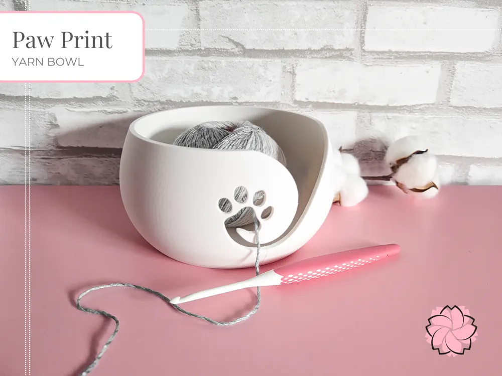 Dog Paw Yarn Bowl