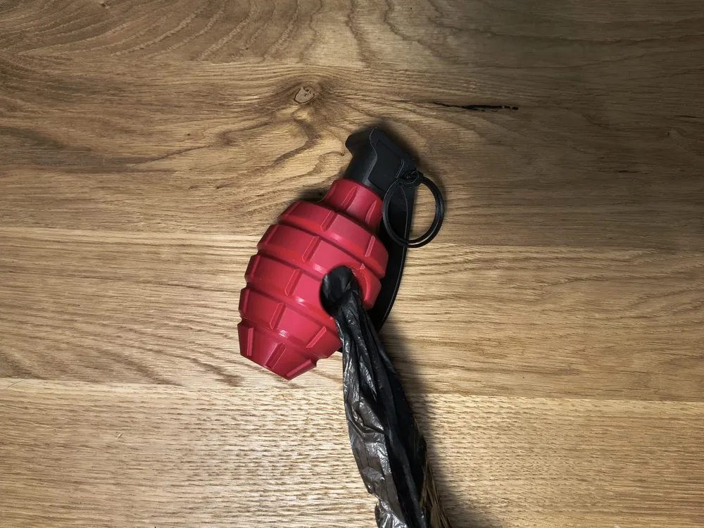 Dog Poop Bag Holder, MK2 grenade, photo 2 of 4 - Dog Poop Bag Holder, MK2 grenade Pets