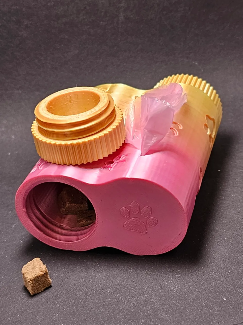 Dog Poop Bag Holder with container to a treat