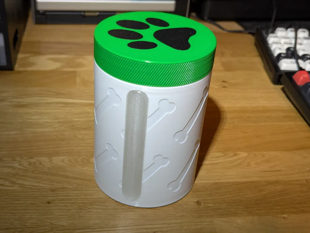 Dog treat jar with content level window, photo 4 of 4 - Dog treat jar with content level window Pets