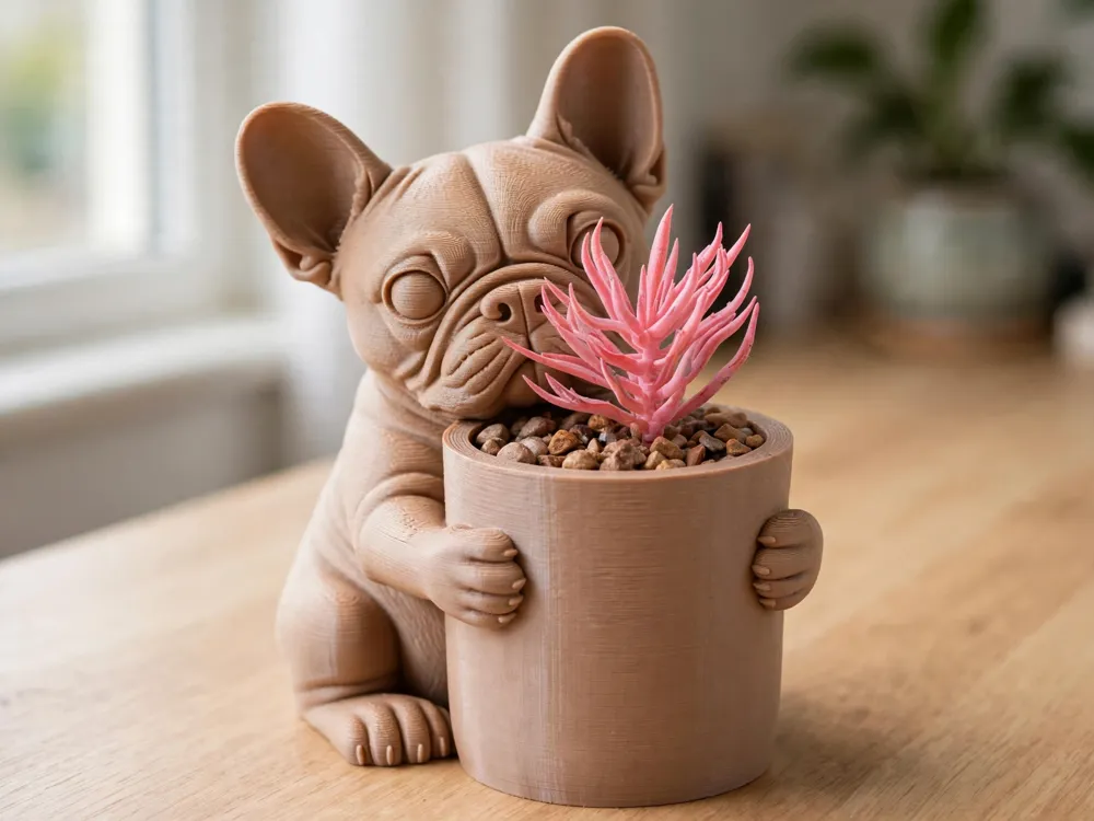 Puppy Plant Pot and Pen Holder, photo 2 of 4 - Plant Stands & Holders, pencil holder