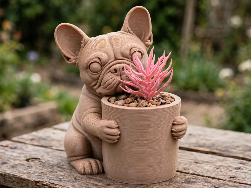 Puppy Plant Pot and Pen Holder, photo 3 of 4 - Plant Stands & Holders, pencil holder art