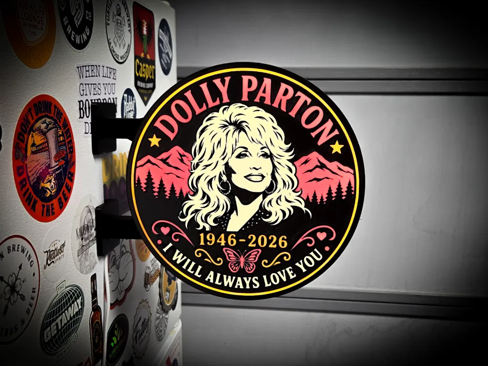 DOLLY PARTON ALWAYS LOVE YOU ~ 2-Sided Round Light, photo 4 of 4 - DOLLY PARTON ALWAYS LOVE YOU ~ 2-Sided Round Light Household