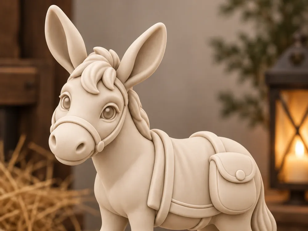 Donkey Statue, Religious Home Decor, photo 3 of 4 - Donkey Statue, Religious Home Decor Household
